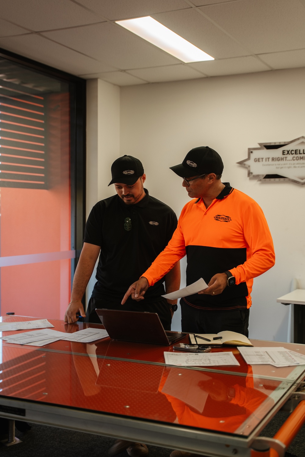 Buildsafe staff for the scaffolding